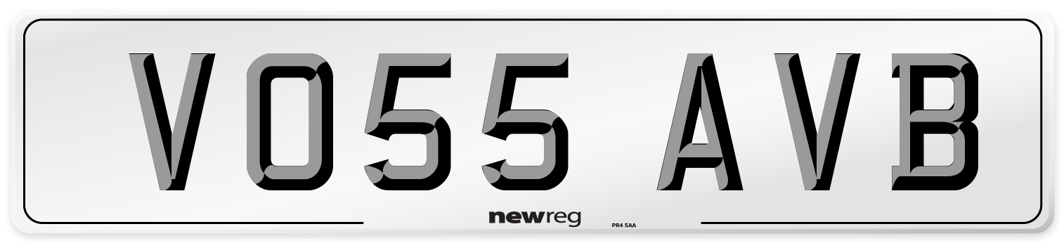 VO55 AVB Number Plate from New Reg